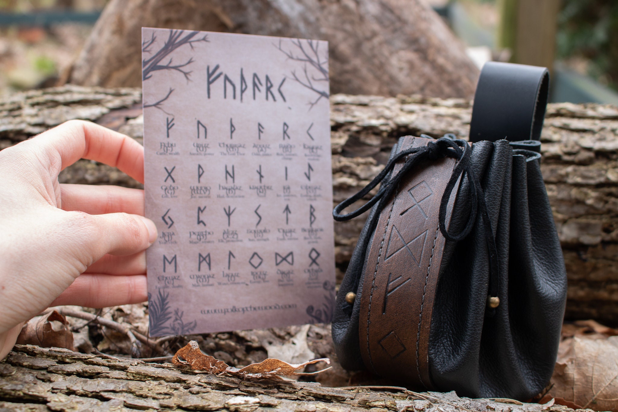 Rune Belt Bag, Viking Pouch Customizable Choose Your Rune Inscription