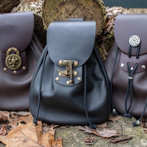 Mittelalterliche Ledertasche, Gürteltasche, Renaissance Fair, LARP, Sporran - /F/ (AB)