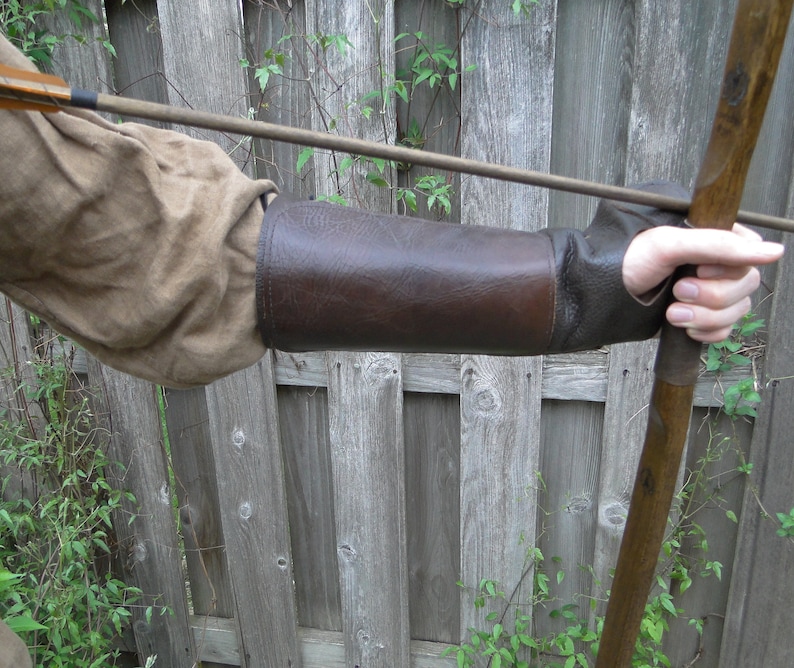 Archery Arm Guard Medieval Leather Glove Woodland Archer Etsy