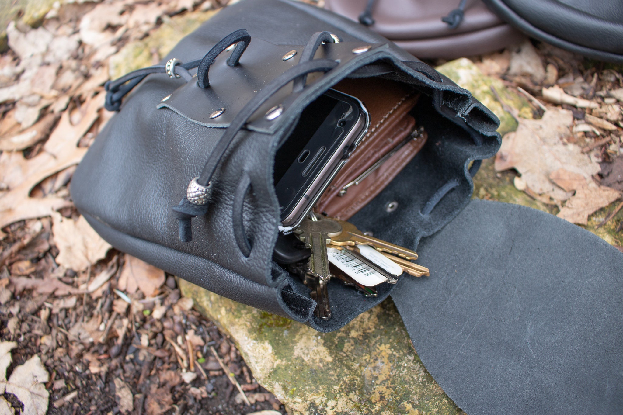 Medieval Cross Body Bag, Fantasy Leather Small Purse
