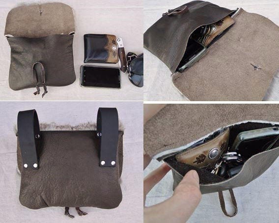Pochette De Ceinture En Cuir Médiéval Renaissance - Sac Banane Ren Faire Avec Bandoulière - Accessoire Festival Cosplay