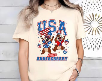 Chip and Dale 4th of July Shirt, Disney 4th Of July Fireworks Tee, Independence Day Family Trip 2026, Gift for Disney Fans