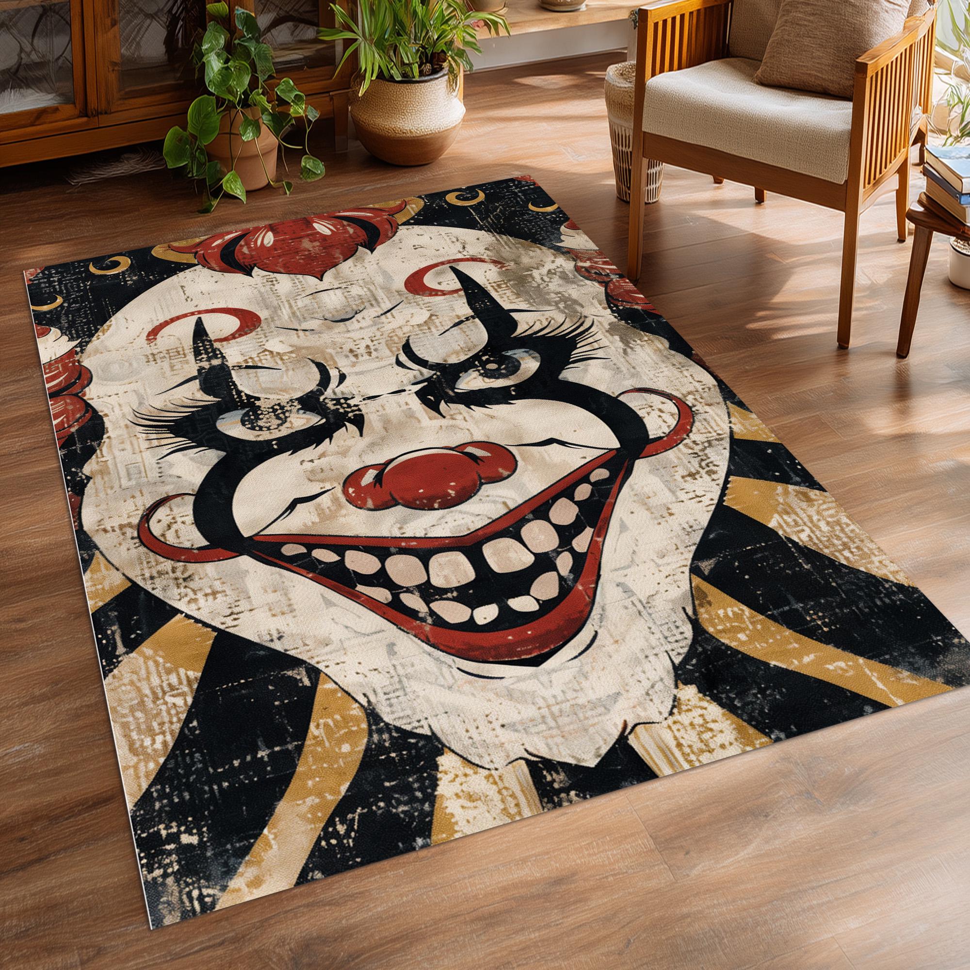 Creepy Clown Rug, Gothic Circus Carpet, Scary Clown Decor - Etsy