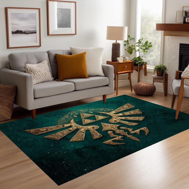Rpg Rug Zelda Rug, Gamer Symbol Carpet, RPG Game Decor - Etsy
