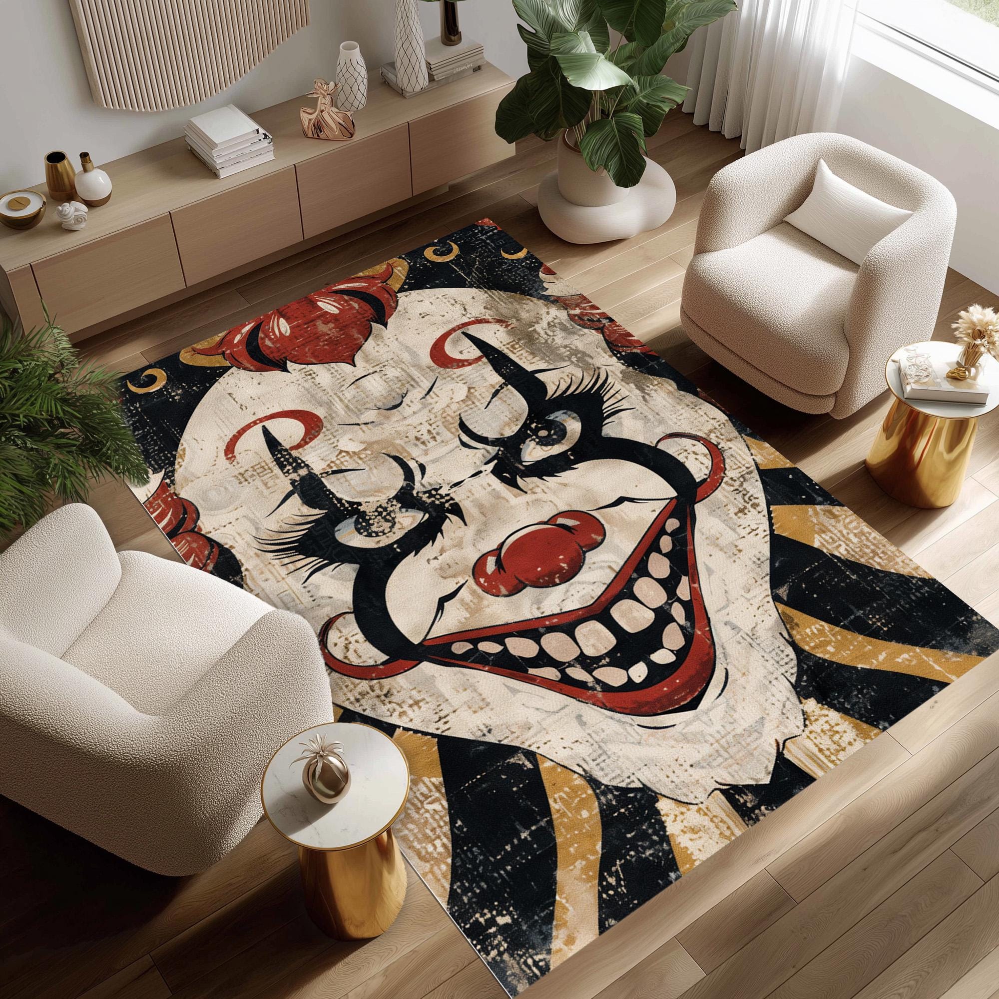 Creepy Clown Rug, Gothic Circus Carpet, Scary Clown Decor - Etsy