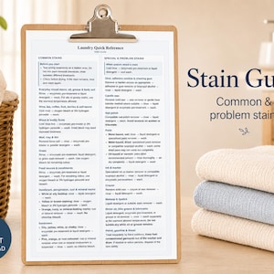 Stain Removal Guide Printable PDF (English Version)