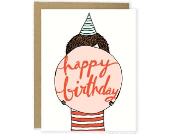 Happy Birthday Card, Cute Birthday Card, Sweet Birthday Card, Friend Birthday Card, For Friend, Food Card, Illustrated Card, Card For Her