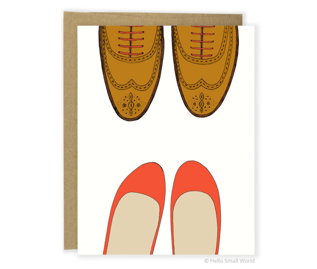 Cute Anniversary Card Red Flats & Wingtips I Love You Card for Husband ...