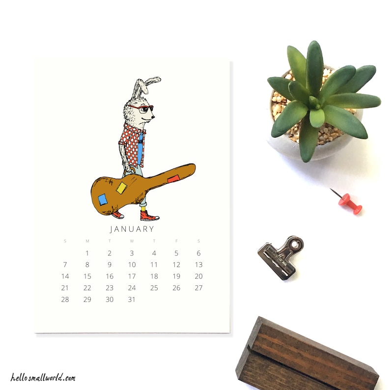 2024 Calendar Desk Calendar 2024 Wall Calendar Jaunty Animals image 2