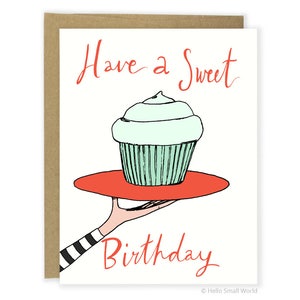 Sweet Birthday Card Food Card, Cute Birthday Card, Birthday Card For Her, Girlfriend Birthday Card image 1