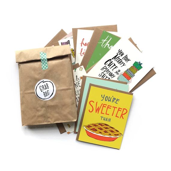 MIXED BAG SET of 8 Greeting Cards Variety Pack, Random Assortment, Grab  Bag, Surprise Set, Stationery Deal, Card Stash, Greeting Card Set 