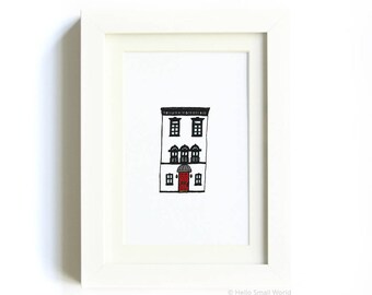 NY Architecture Print No. 1 - NYC Architecture New York City Street View Manhattan Architecture Print Illustrated Print by Hello Small World