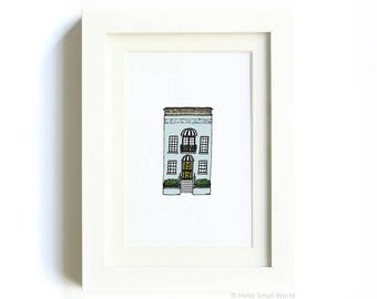 New York Architecture Print No. 11 - Blue NYC Building, New York City Architecture