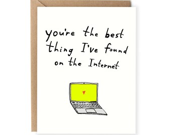 Valentine's Day Card For Him, Cute Valentine Card, For Husband Card, For Boyfriend, Her, Wife, Girlfriend, Online Dating