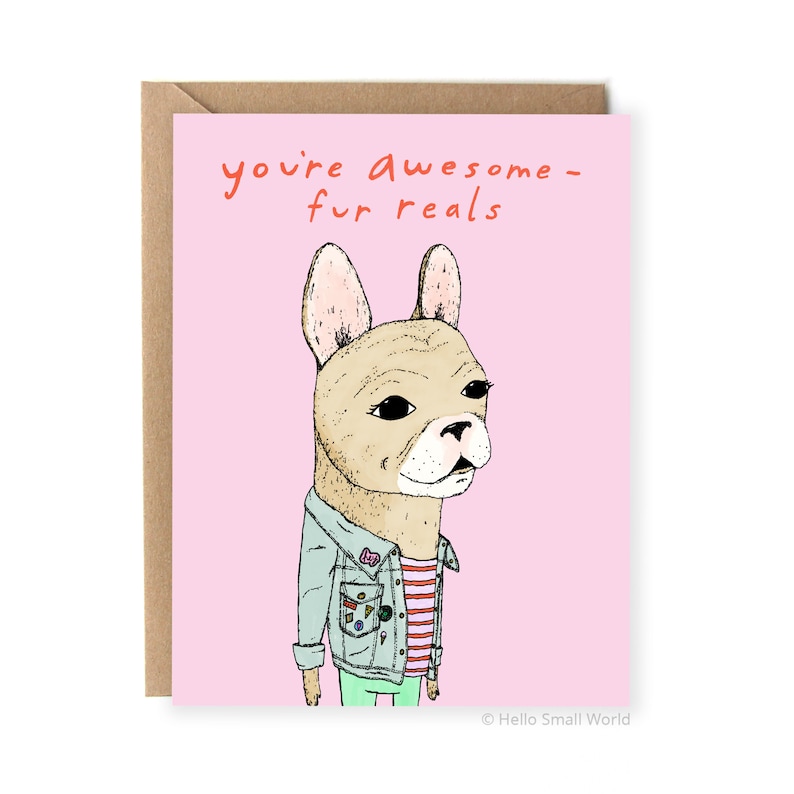 Funny Cards, Just Because, For Her, For Friend, Pun Card, Dog, Cute Greeting Cards, For Any Occasion, Girlfriend, Pun Cards, Awesome Cards image 1