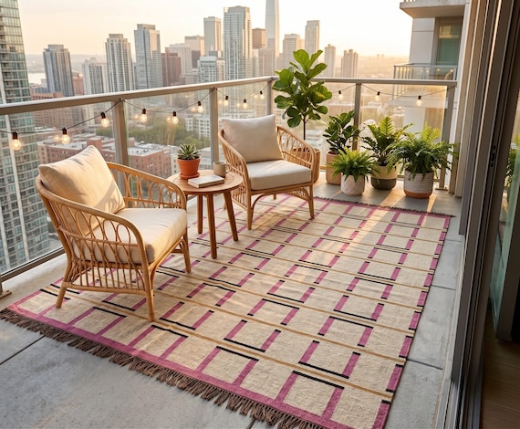 8x10 Vintage Area Rug- Handmade Wool Jute Rug Custom Size Living Room Rugs Handwoven Kitchen Rug Kilim Runner Rug Washable Rug Bedroom Rugs