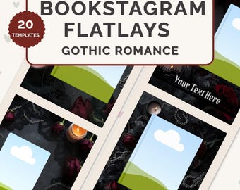 Dark Romance Canva Templates for Authors | Gothic Book Promo Graphics Bundle | Dark Academia Social Media Templates | Romance Author Kit