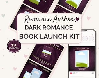 Dark Romance Book Launch Kit, Instagram Templates, Romance Author (Digital Download)