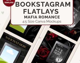 Mafia Romance Book Mockup Templates, Dark Romance Flatlays, Billionaire Romance Bookstagram Mockups, Luxury Romance Promo Kit
