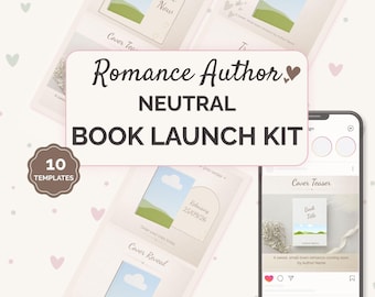 Romance Author Neutral Book Launch Kit: Sweet Small-Town Graphics (Digital Download)