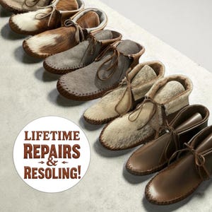 Handmade Leather Moccasins | Deerskin, Wide Toe Shoes, Fringe Boots, Hair-On Hide