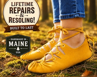 Handmade Minimalist Leather Sandals | Barefoot Lace-Up Shoes, Cowhide Sole | Grounding Moccasins
