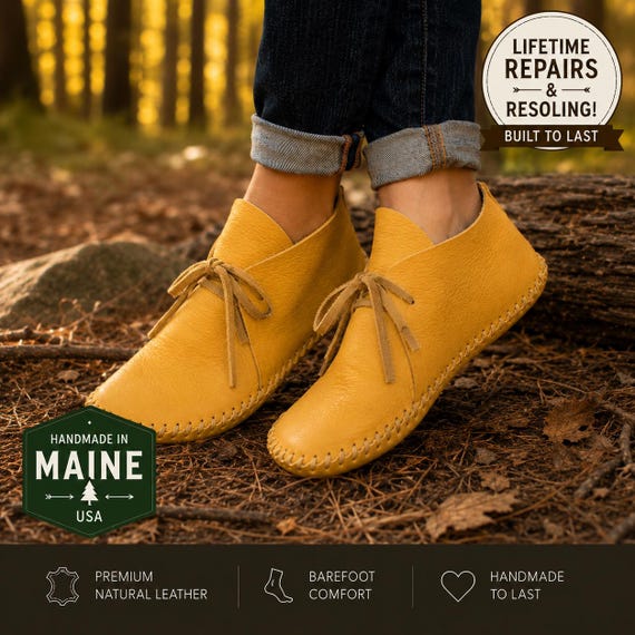 Custom Leather Moccasins | Handmade Deerskin, Buckskin, Calf Leather Shoes | Wide Toe Box | Minimalist Footwear | Natural Shoes