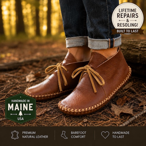 Custom Grounding Moccasins | Barefoot Shoes for Men & Women | Wide Toe Box | Minimalist Footwear