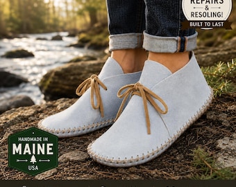 Custom Earthing Moccasins | Handmade Leather Shoes for Men & Women | Wide Toe Box | Minimalist Footwear | Natural Shoes