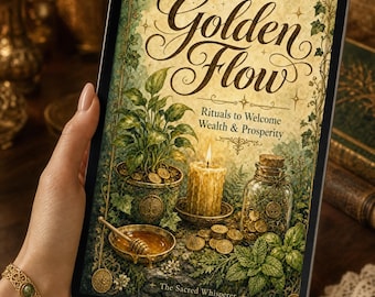 Golden Flow | Wealth & Abundance Rituals eBook | Illustrated Money Manifestation Guide | Printable | Instant Download