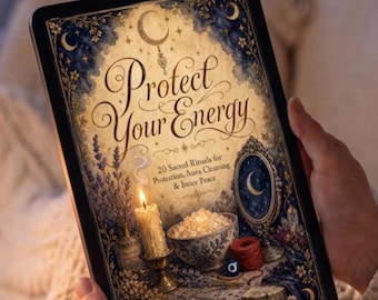Rituelen voor energiebescherming | 20 heilige praktijken voor energiebescherming, aurareiniging en boze oog | Digitale download