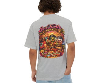 Camiseta/Prenda de vestir con estampado de tortugas piratas de Sea Turtle Rum Co.