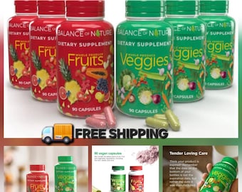 Balance of nature whole food suppliment fruits veggies capscules Immune support natural energy