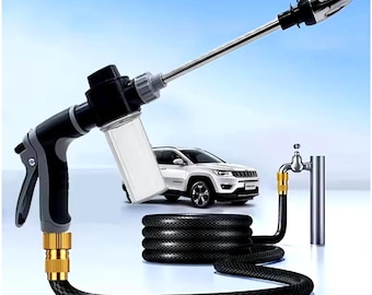 High Pressure Car Wash Water Gun Nozzle | Multifunctional Garden Hose Spray Head for Car Cleaning, Yard & Plant Watering
