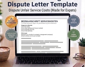 Service Charge Dispute Letter Template Netherlands | Dutch Servicekosten Bezwaar | Expat Tenant Legal Letter