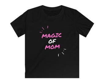 Magic Mom Kids Tee | Pink Handwritten Typography