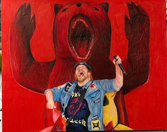 Folie A Deux, FOB inspiriertes Original Kunstwerk, handgemachte Prismacolor