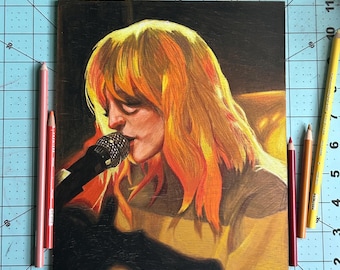 True Believer Hayley Williams inspired Original Artwork, Ego Death At A  Bachelorette Party HandMade Prismacolor