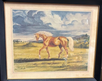 1949 Palomino Horse Print by Jeanne Mellin