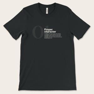 面白いミニマリストTシャツ（男性用）｜正統派キャラクターNo.02タイポグラフィTシャツ｜ドライユーモアギフト