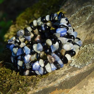 Handmade Wrap Dye Lapis Labrodorite Stone Slinky Healing Jewelry Braclet