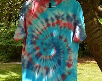 LIMITED TIME* Handmade Red White & Blue  Tie Dye T-Shirt