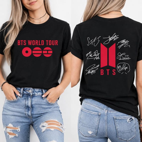 BTS World Tour 2026 Signed T-shirt – Kpop Merch, Fan Gift