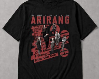 Arirang World Tour T-shirt - Bangtan 2026 Concert Tee, Merch Gift for K-pop Fan, Unsex Graphic Design T-shirt