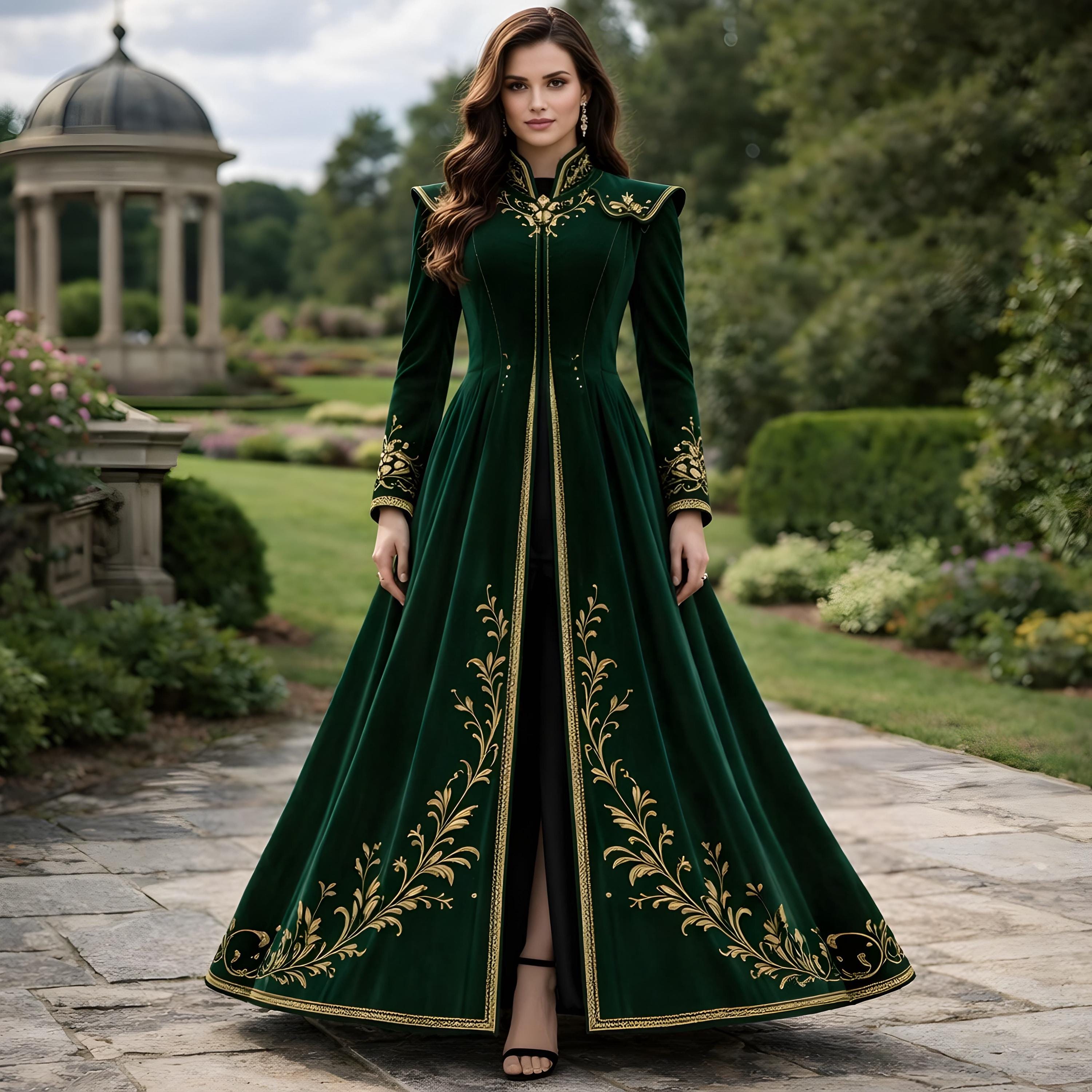 Emerald Green Victorian Dress - Etsy