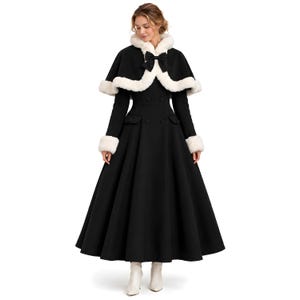black and white fur dress Elspeth Faux Fur Dress Retrofete