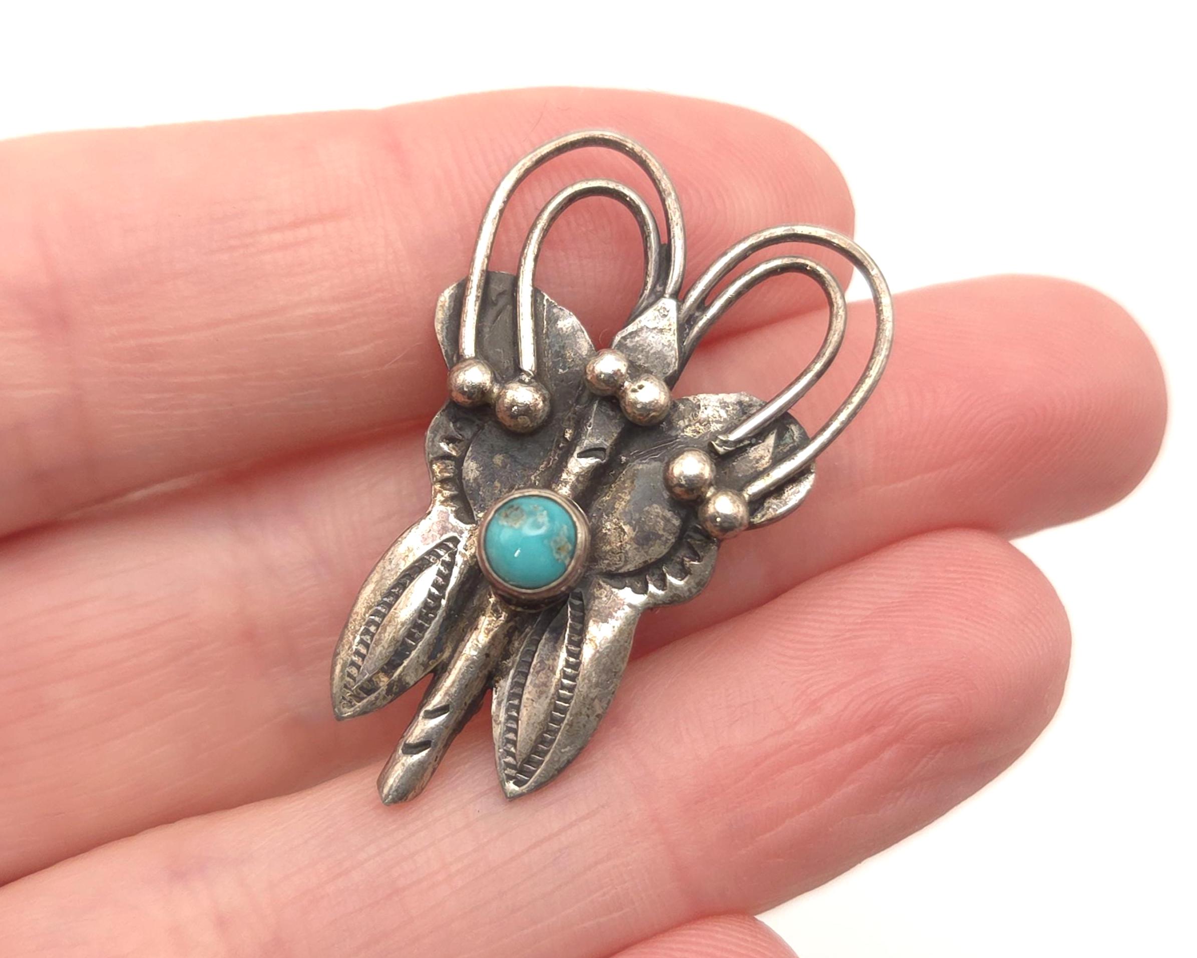Navajo Silver Butterfly Brooch - Etsy