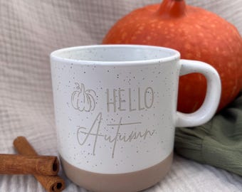 Herbst Tasse Hello Autumn | Kaffeetasse Herbst | Cozy Tasse | Herbst Geschenk für Frauen | Pumpkin Tasse | Geschenk Freundin | Tasse Keramik