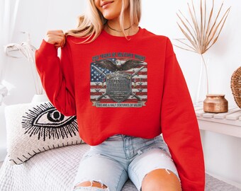 USA Veteran Tribute, 250 Years Of Military Might Since 1776, American Flag Eagle Shield Design Defending Freedom Graphic Unisex T-Shirt