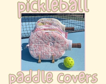 Funda acolchada para pala de pickleball, funda para pala hecha a mano, accesorio deportivo único, regalo para ella.